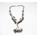 Necklace 925 Sterling Silver Smoky Topaz Gem Stone Handmade Engraved Women D230
